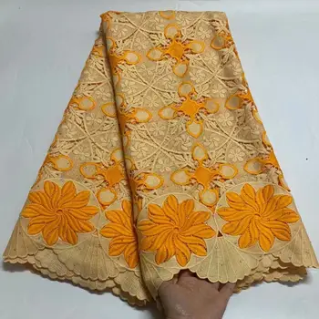 

High Quality African Lace Fabric 2020 Latest African Guipure cord Lace fabrics with stones beige Nigerian Net tulle Lace Fabric