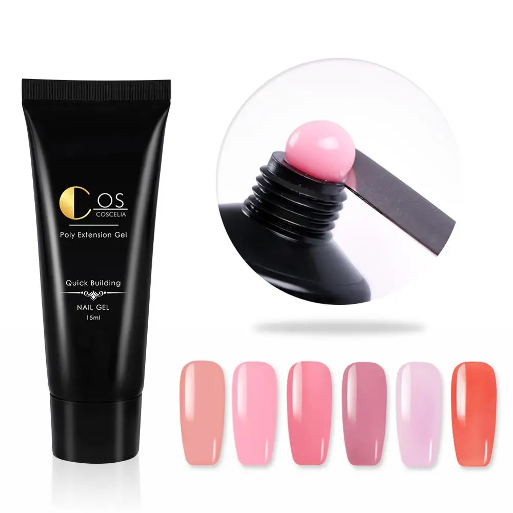 COSCELIA Poly Nail Gel Set Clear UV Gel Varnish Nail Polish Art Kit Quick Building For Nails Extens