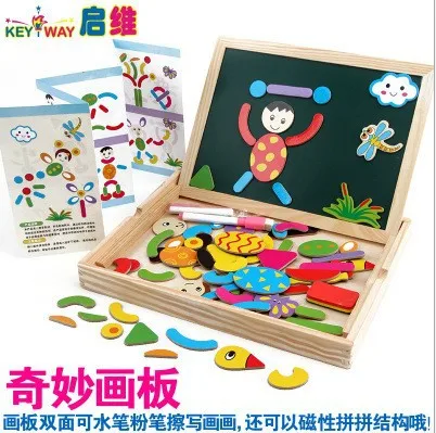 

Wooden Magnetic Joypin 3D Puzzle Model Building Blocks Early Childhood Young Children'S Educational Toy Wonderful Sketchpad Writ