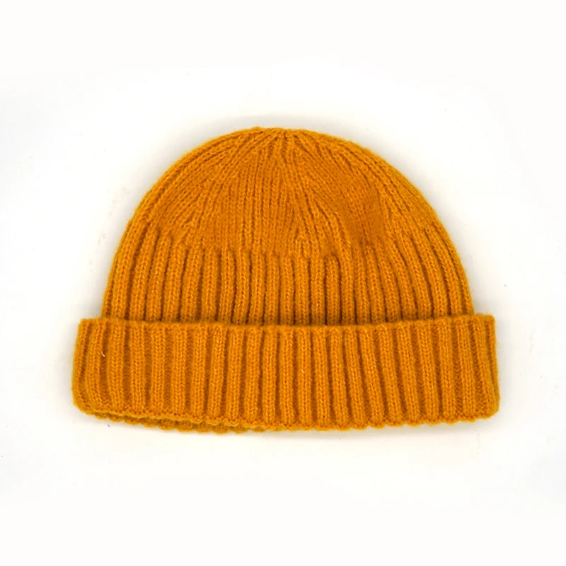 Новая зимняя кашемировая шапка для женщин и мужчин, шапка в стиле хип-хоп, модная зимняя в стиле бини, вязаная теплая шапка унисекс - Цвет: 2