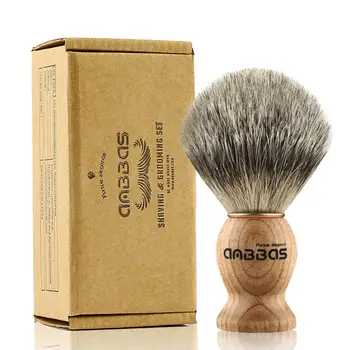 

Anbbas Shaving Brush, Handmade Pure Badger Hair Brush with Wood Handle for Men Traditional Wet Shaving for Men Gift