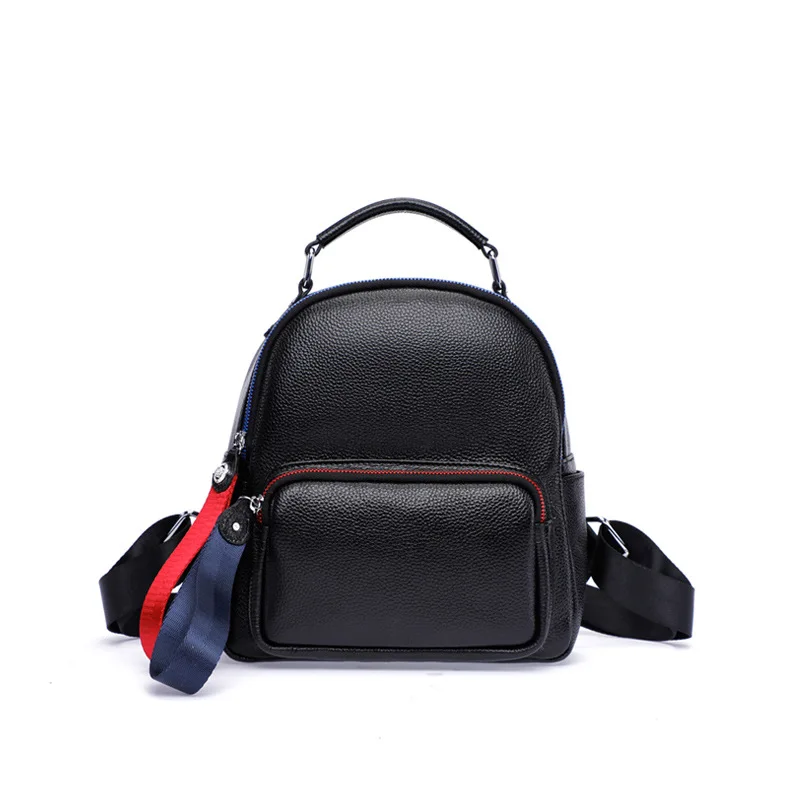 

Leather Backpack Women's 2019 New Style Korean-style Versatile Fashion Full-grain Leather WOMEN'S Bag Soft Leather Anti-theft Ba
