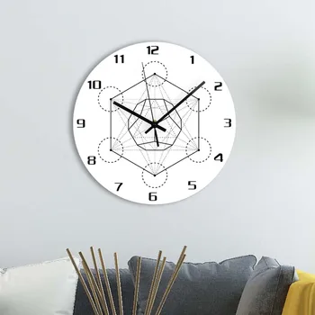 

Hexagon Acrylic Wall Clock Modern Design Silent Quartz Movement Decorative 3D Digital Clock on the Wall Home Decor
