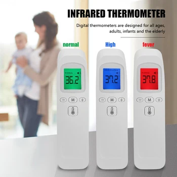 

Non-contact IR Infrared Thermometer Digital Forehead LCD Temperature Forehead Ear Non-Contact Adult Body Fever IR Children Therm