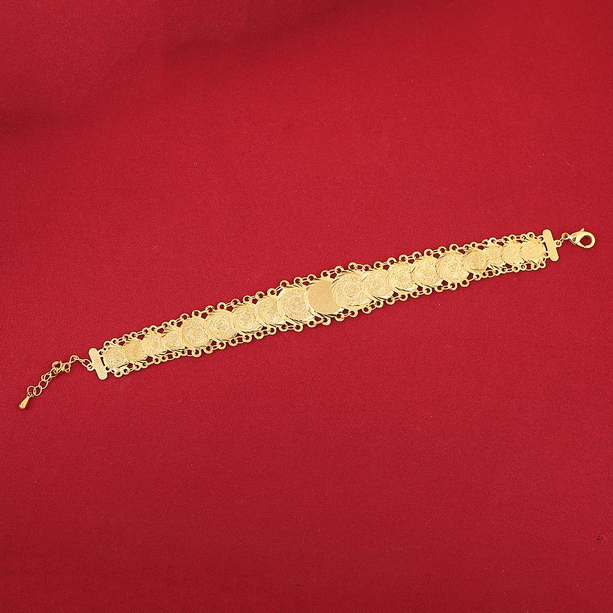 Trendy Bridal Wedding Coin Bracelet Gold Color Arab Middle East Egypt Jewelry 3