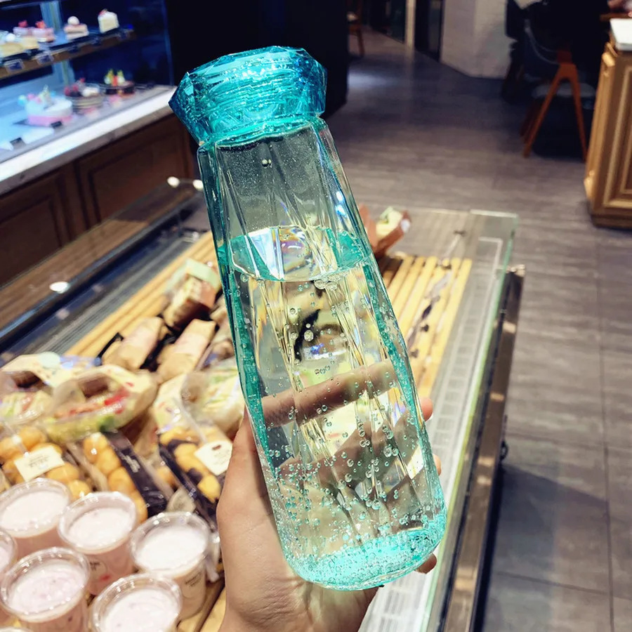 Простая квадратная чашка для воды портативная пластиковая бутылка для воды для девочек Герметичная Бутылка Для Воды портативная бутылка для воды с крышкой HH50SH
