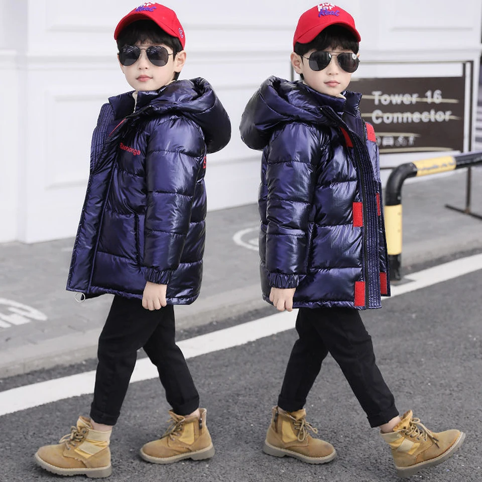 Детская зимняя куртка для девочек и мальчиков, повседневное пальто с капюшоном, одежда для малышей, верхняя одежда, детская куртка-парка, зимний комбинезон