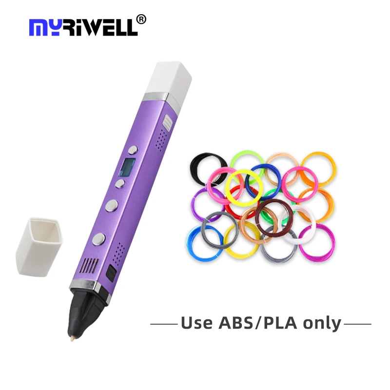 3d-ручка Myriwell 1 75 мм ABS/PLA/PCL светодиодный экран зарядка через USB | Компьютеры и офис