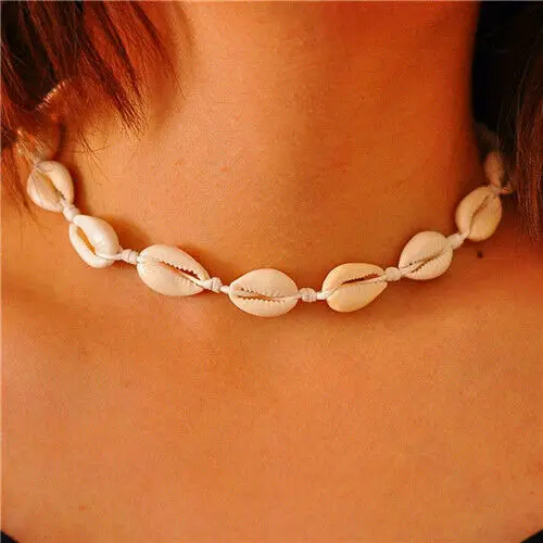 

Fashion Women Girl Holiday Sea Shell Pendant Chain Choker Necklace Summer Ladies Boho Jewelry Necklace