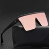 DCM New Oversized Male Flat Top Sunglasses Men Brand Black Square Shades UV400 Gradient Sun Glasses UV400 ► Photo 2/6