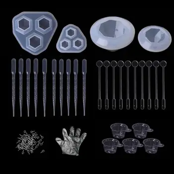 

1Set Crystal Epoxy Resin Mold Diamond Jewelry Casting Mould Handmade DIY Crafts Pendant Making Tools