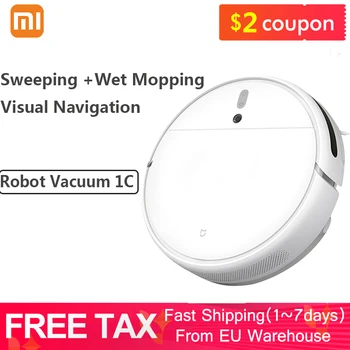 

Original Xiaomi Mijia Robot Vacuum Cleaner 1C STYTJ01ZHM 2 in 1 Home Automatic Sweeping Mopping App Control Visual Navigation