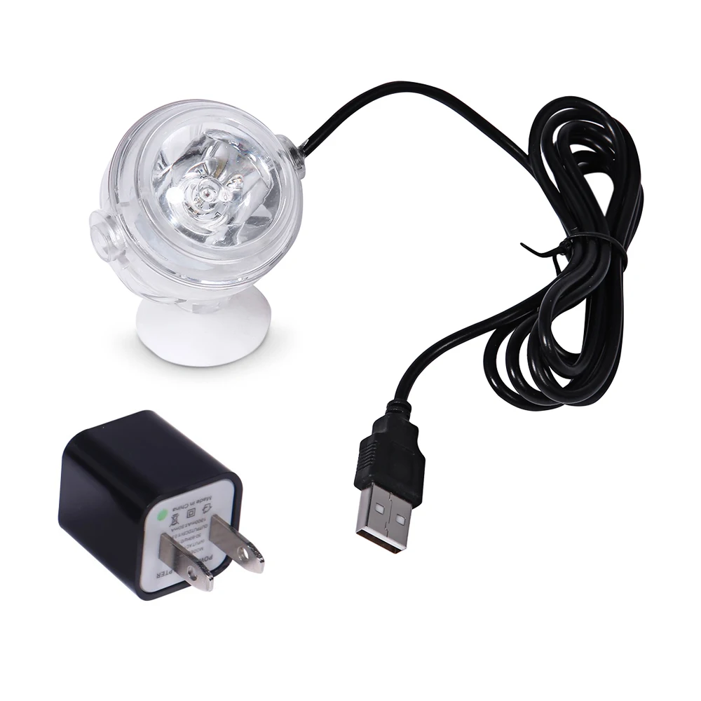 Светодиодный прожектор для аквариума, яркий светильник 110-220 В, IP68 USB светильник для аквариума, бассейна, фонтана-амфибия