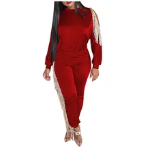 all red sweatsuit