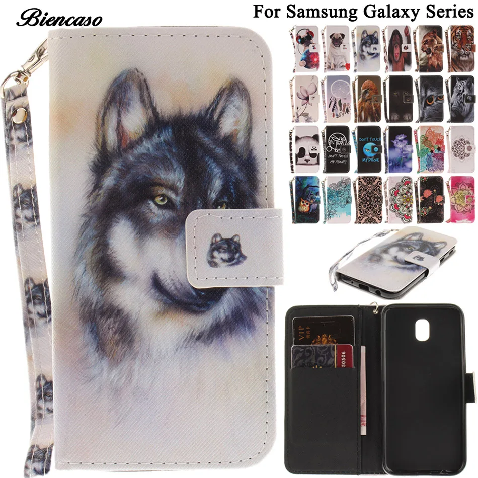 Кожаный чехол B42 для телефона Samsung Galaxy J3 Pro J5 J7 2017 J730 A520 A8 A6 2018 S9 Plus|leather phone case|case for
