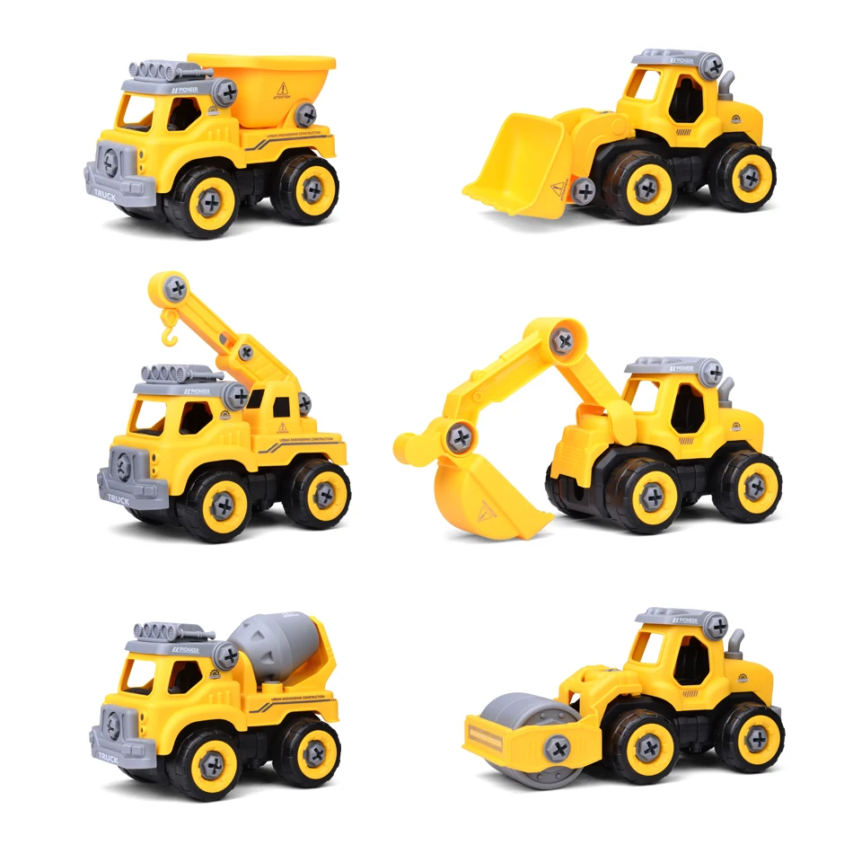 DIY Engineering Inertial Technic Car Tipper Mixer Crane Bulldozer Excavator Truck Puzzle Building Blocks Bricks Construction Toy | Игрушки и