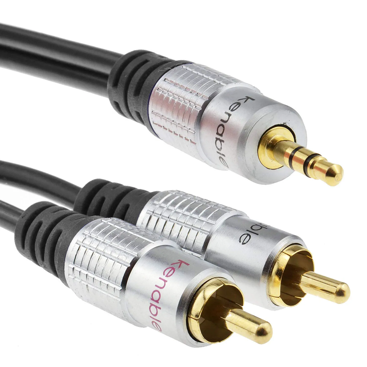AAAE Top-Pure HQ OFC 3,5 мм стерео разъем для 2 RCA Phono вилки кабель золото 5 м(16,5 футов