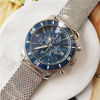 

NEW Breitling Luxury Brand Mechanical Wristwatch Mens Watches Quartz Watch with Stainless Steel Strap relojes hombre automatic