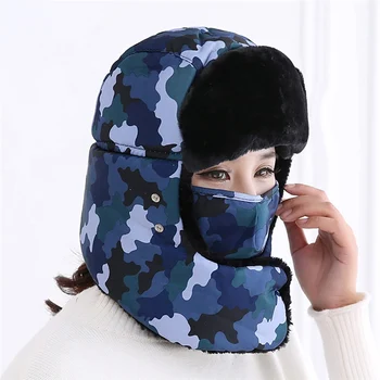 

Men Women Outdoor Hiking Caps Winter Cap Adult Warm Thermal Hat Outdoor Walking Hunting Cap Bomber Pilot Cap