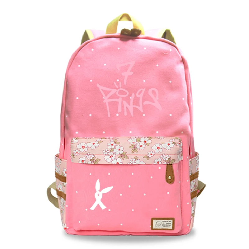 Mochila Feminina Ariana Grande рюкзак для ноутбука женский рюкзак для путешествий цветок волнистая точка школьные сумки для девочек-подростков - Цвет: 18