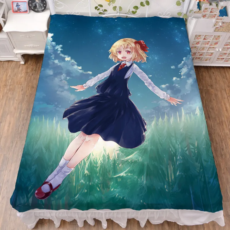 August обновление японского аниме TouHou проект сексуальная девушка фланель одеяло летнее одеяло кровать молочное волокно лист 150x200 см - Color: df21