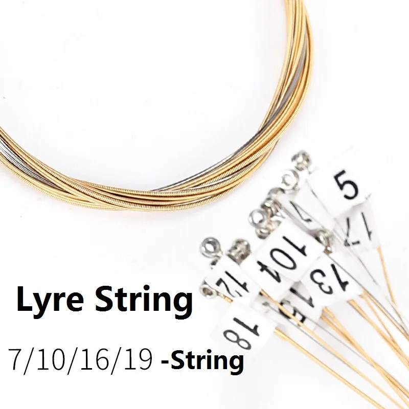 Harp Musical Instrument 7/10/16/19/21-String Lyre String set Lyre Harp Strings Accessories Musical Instrument String Green Instrument Laiya piano