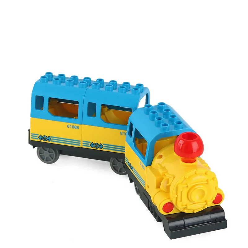 Большие частицы строительные блоки электрический локомотив поезд отсек аксессуары совместим с Duplo игрушки для детей подарок - Color: Duplo-Train-LH