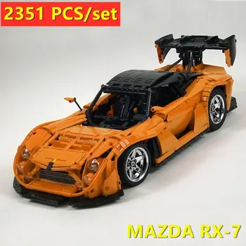 

New MOC SERIES MAZDA RX-7 Super Racing Car LeGINGlys MOC-22346 Technic Model Kits Building Blocks Bricks Toys Kid birthday Gift