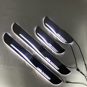 

Qirun led door scuff for bmw m5 sill plate flat lining overlay Flowing/still light
