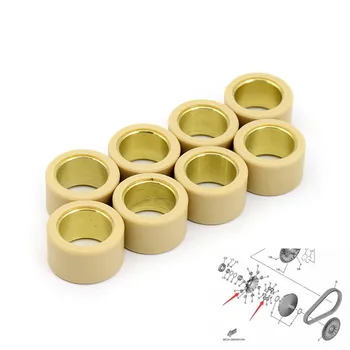 

For Yamaha TAMX T-MAX 500 530 TMAX530 TMAX500 Motorbike variator weight roller clutch pulley driven bead 25X15 20g 8PCS