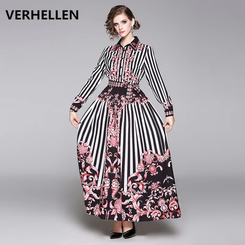 Женское модельное платье макси VERHELLEN элегантные винтажные длинные платья с