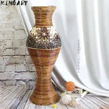 Китайская Ретро напольная ваза Настольная Ваза балкон окно Гостиная декоративный цветок для дома горшок большая ваза Flor для свадебного декора