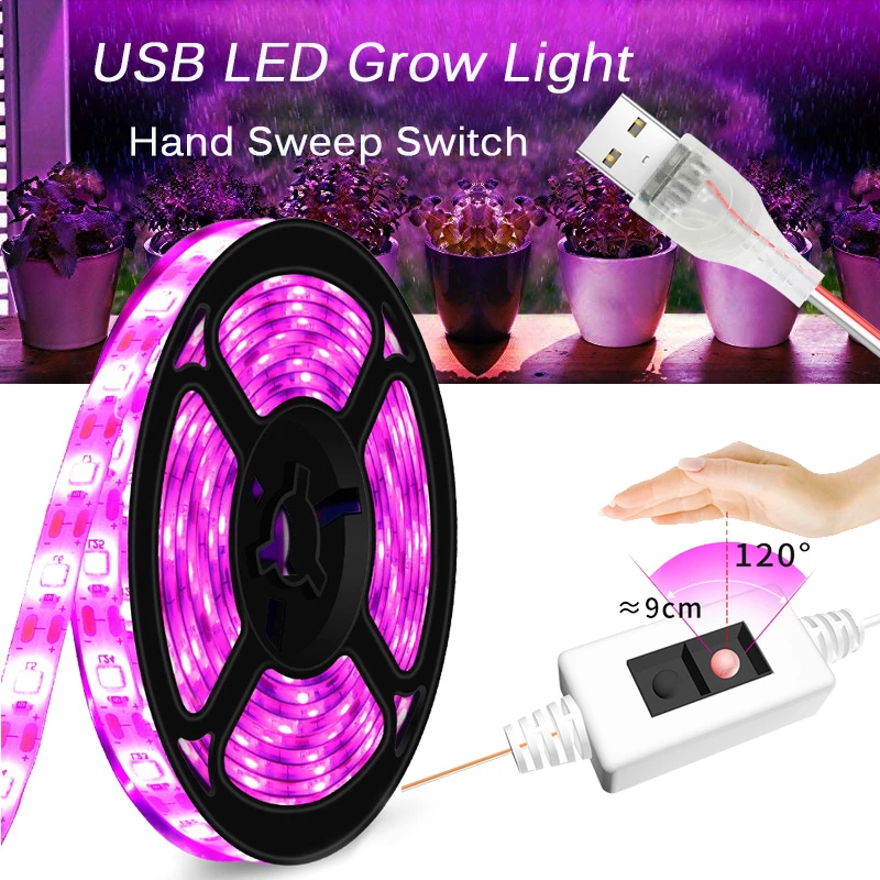 USB LED Plant Grow Strip Light Full Spectrum SMD 2835 Indoor Plant