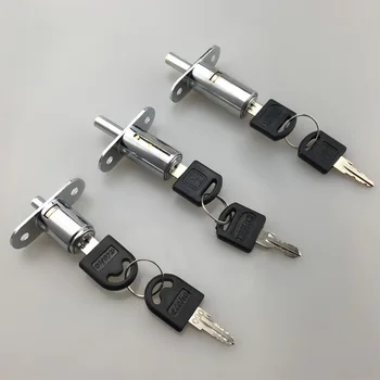 

Drawer Push Lock Sliding Door Showcase Cupboard Cabinet Locks Window Security Chain Furniture Hardware With 2 Keys