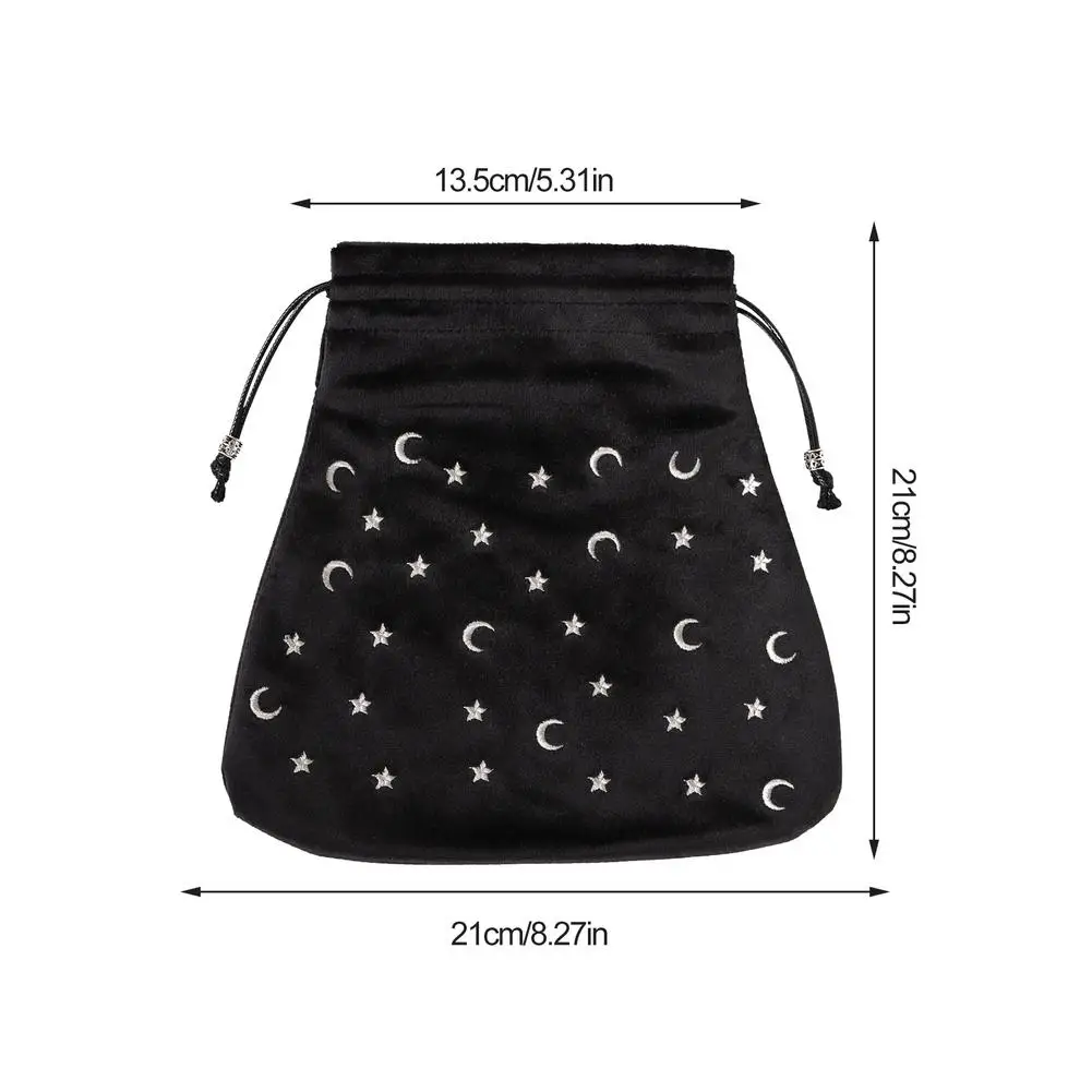 White velvet dice pouch tarot bag coin purse with black velvet lining 