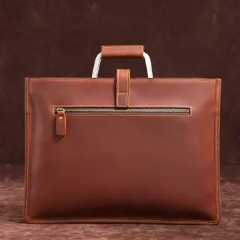 

Men's Handbags Leather Retro Tote Shoulder Messenger Bag Business Briefcase Laptop Top Handle Bags
