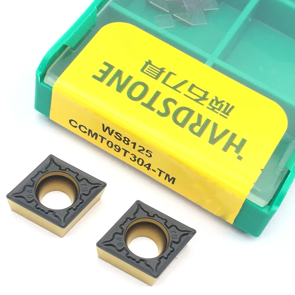 100% Original WS8125 CCMT09T304 TM CNC Lathe Cutter For Steel Carbide Inserts Turning Tools For WC Type U Drill Bit tool