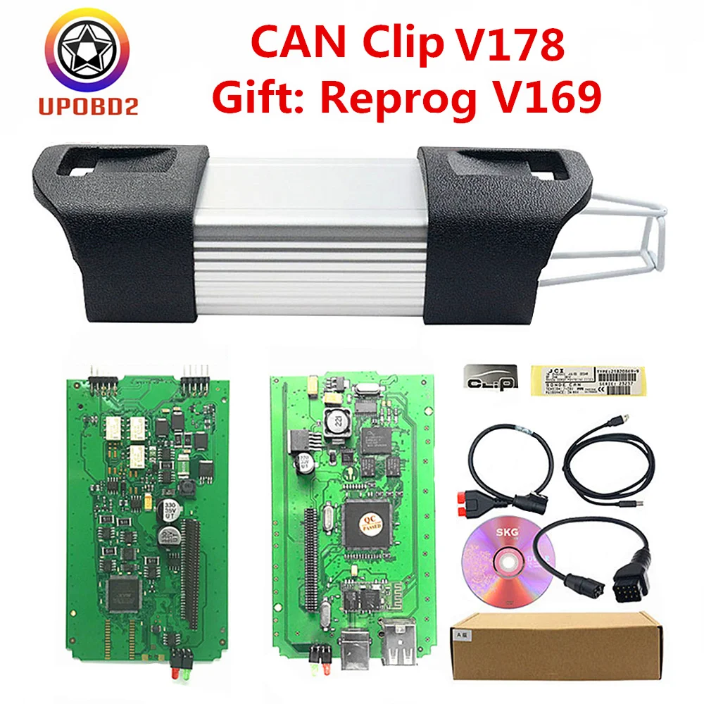 CAN Clip диагностический интерфейс V178 подарок Reprog V169 CAN Clip сканер V178 CAN Clip нормальный чип зеленый PCB подарок Reprog V169