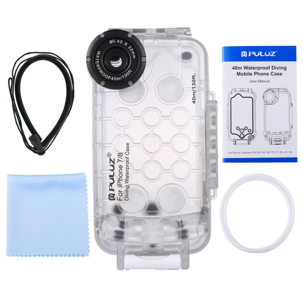 PULUZ 40 м Чехол для мобильного телефона для подводного плавания iphone 7 8 plus X XS XR XS Max для серфинга плавания и подводного плавания фото видео