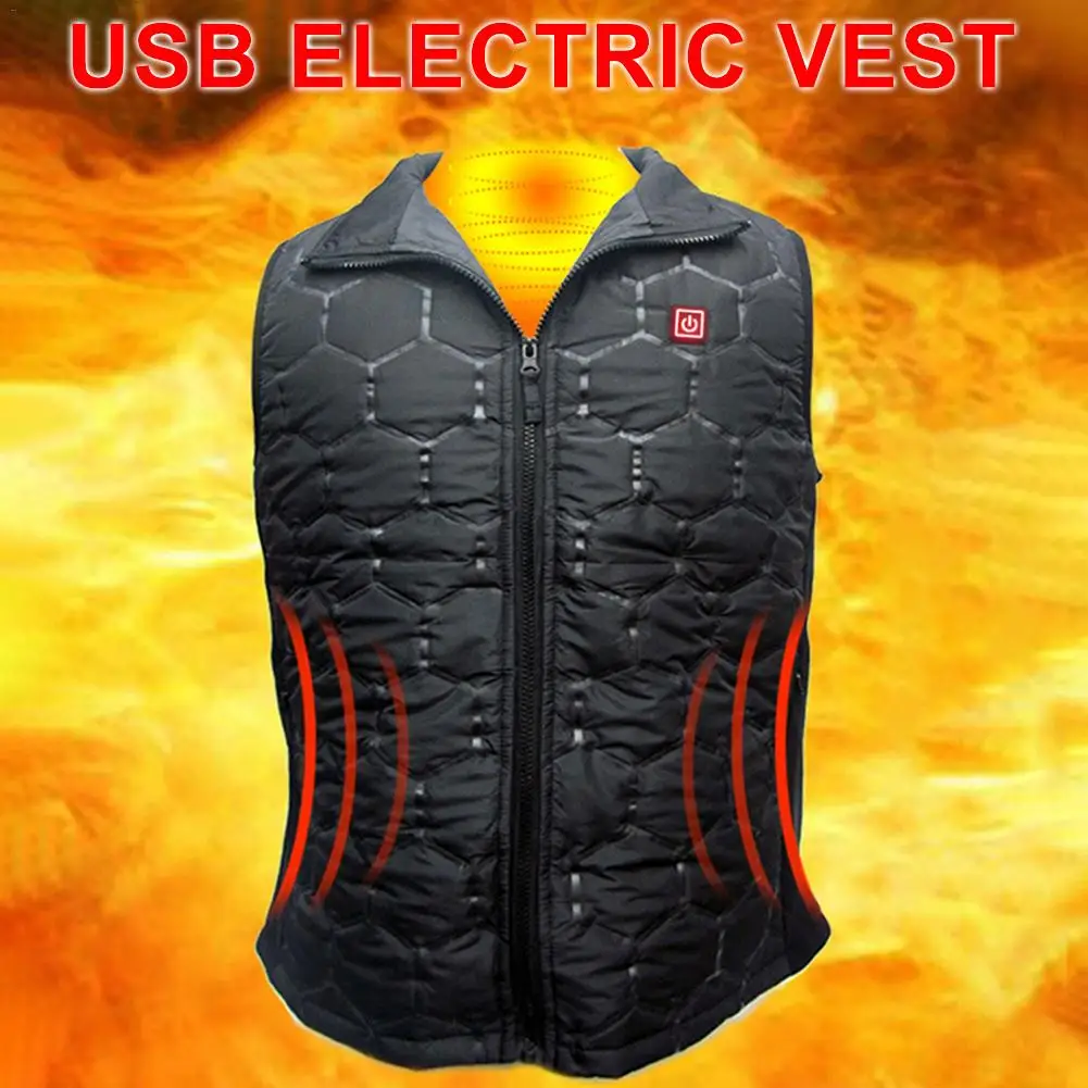 Зимний USB инфракрасный тепловой жилет куртка электрическая тепловая одежда жилет для женщин мужчин открытый походы, кемпинг, катание на веосипеде