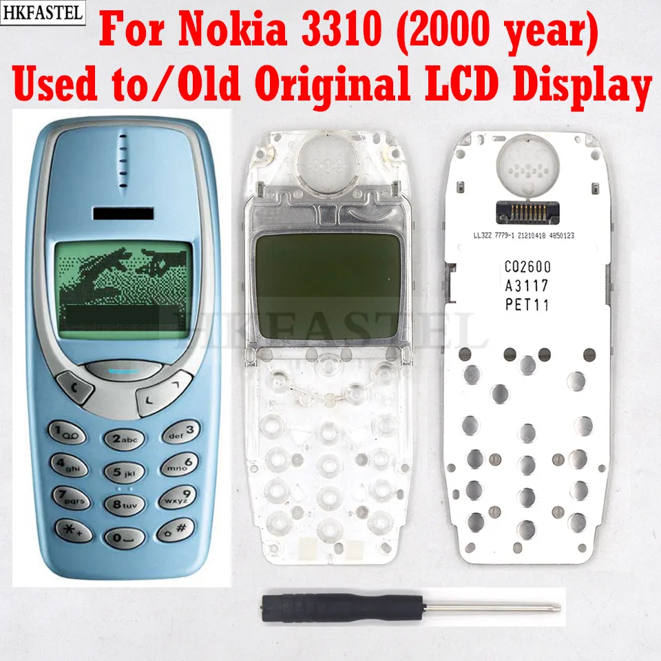 Оригинальный ЖК-дисплей HKFASTEL для Nokia 3310 старой версии 2000 года,  запасные части | AliExpress