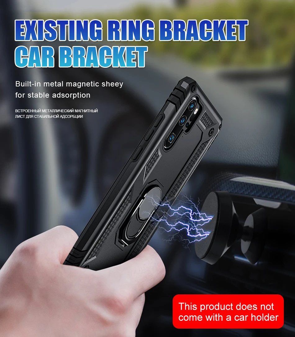 Luxury Armor Shockproof Case For Huawei P20 P30 Lite Mate 20 30 Pro Honor 20 10 Lite 9X Pro Nova 5T P Smart 2019 Silicone Case