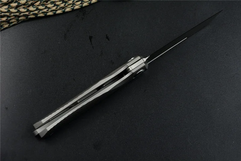 M390 лезвия Ножи TS90 Twosun карманные складные ножи из титана или углеродного волокна ручка без блокировки скольжения сустава Открытый Отдых выживания