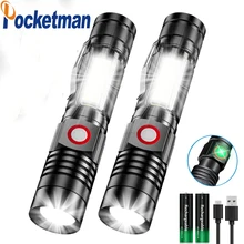

Super Bright 60000LM Rechargeable tactical flashlight magnetic portable with side light torch lantern waterproof for emergency
