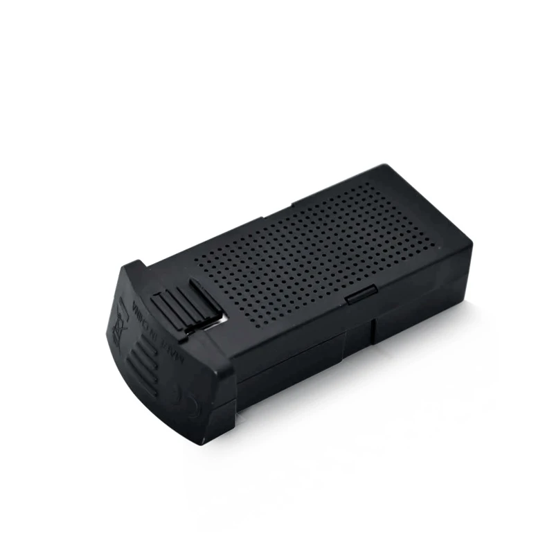 Batterie LiPo 7.4V 1200mAh 25C pour drone RC E520 E520S tenue en main, montrant sa taille compacte.