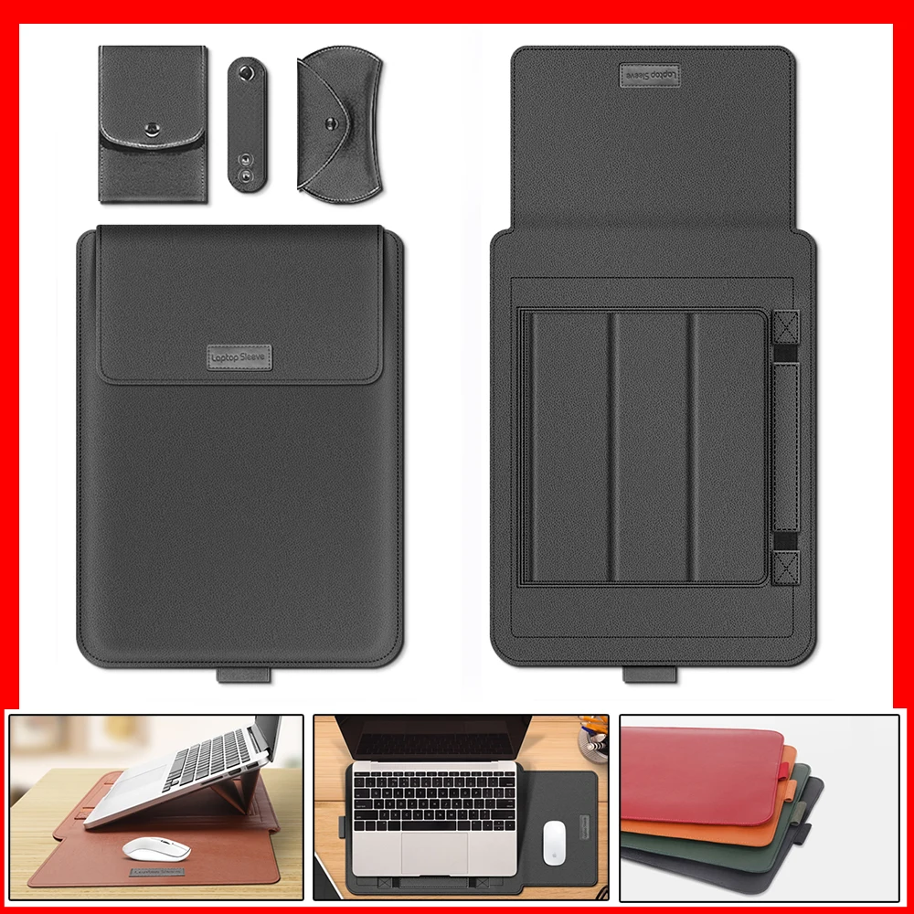 Bolsa de Laptop para Macbook Pro 13 Capa pu m2 Air 13.6 Pro 13 2023 Air 13 Pro 16 11 12 14 15 Matebook 14