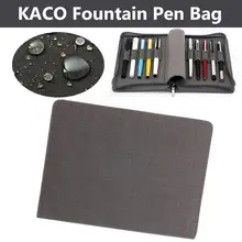 Горячая KACO Ручка Пенал сумка для 10 перьевая ручка/Ручка-роллер подставка для ручек, для хранения сумка Серый цвет Водонепроницаемый
