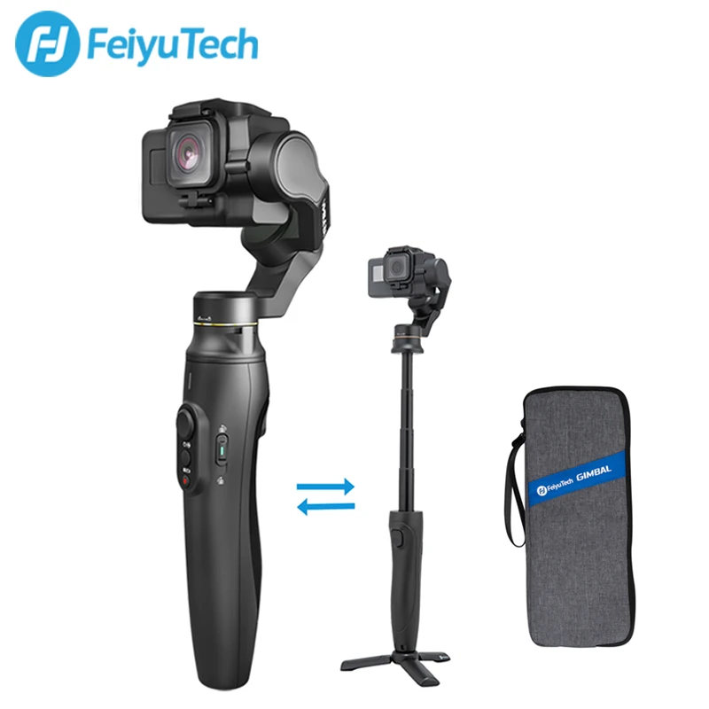 FeiyuTech Feiyu Vimble 2A Camera Gimbal Handheld Stabilizer with 180mm Extension Pole for Gopro Hero 5 6 7 Action Camera