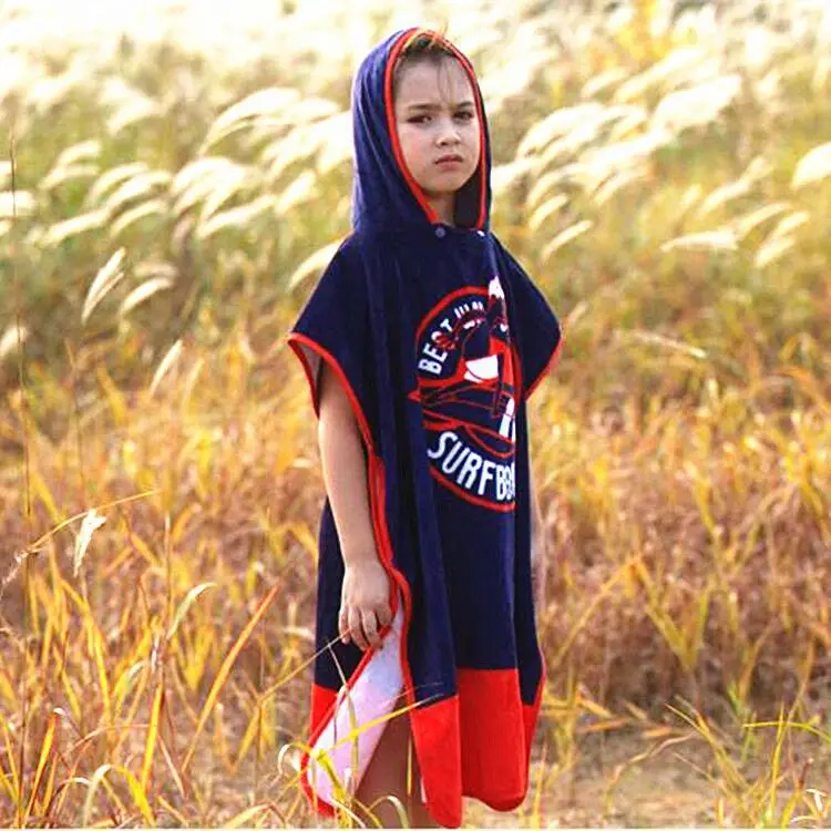 

Adult Cloak Europe And America Style Pure Cotton Children Large Size Lengthened Wearable Hooded Beach Huanyi Towel Bath Towel 80