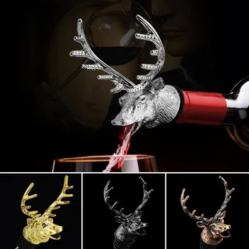 

1pcs Unique Wine Bottle Stopper Leak Free 118*77MM Bar Tools Gold/Silver/Rose Gold Kitchen Accessories Zinc Alloy
